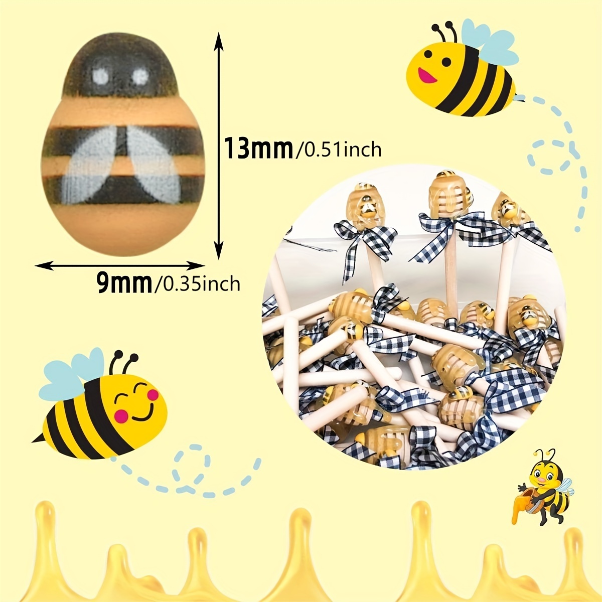 Tiny Craft Bees Small Plastic Resin Bumble - Temu
