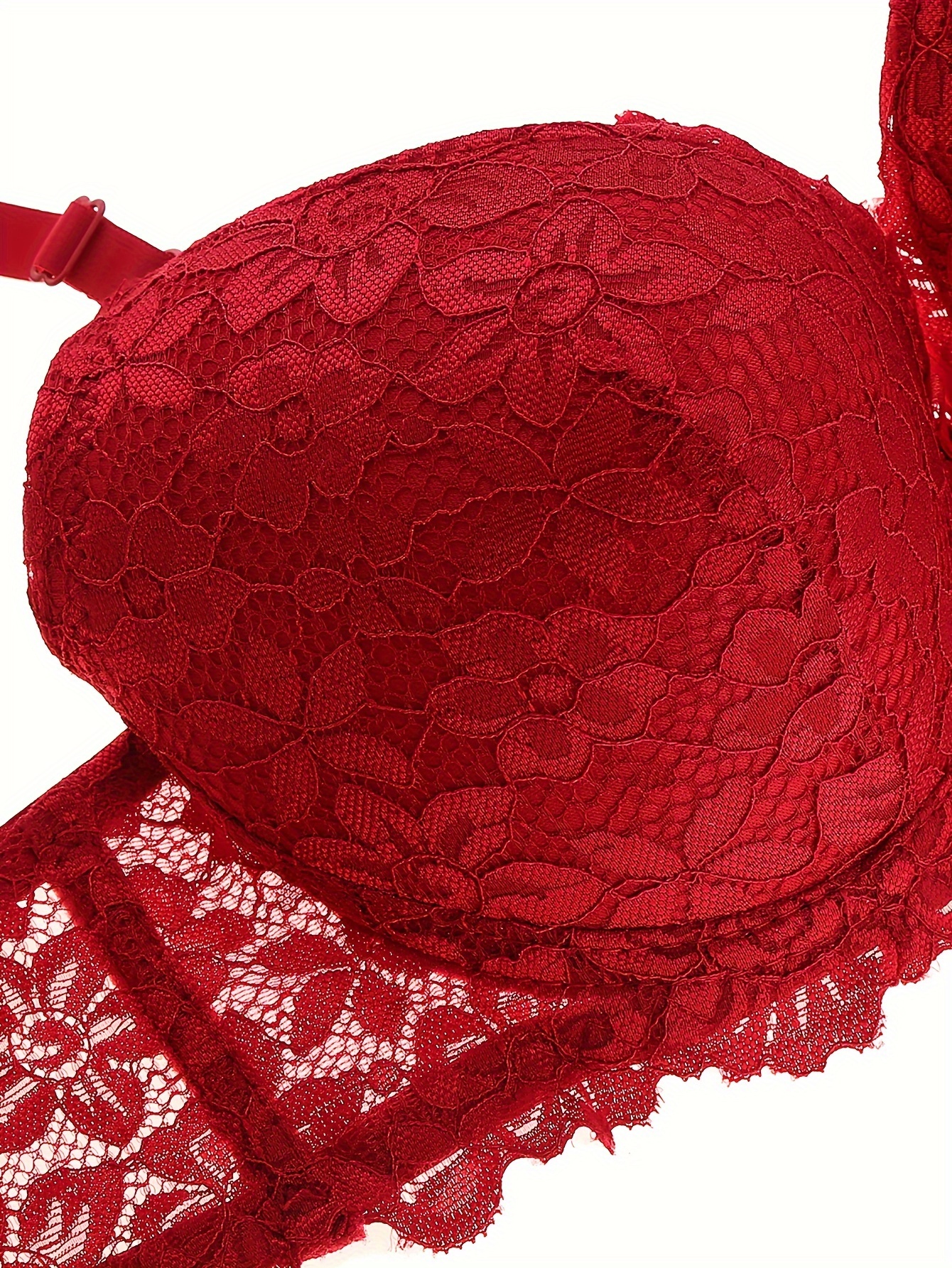 Contrast Lace Bra Panties Bow Tie Push Bra Elastic Thong - Temu