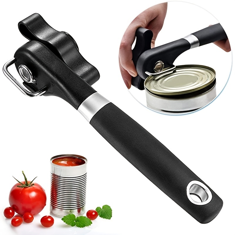 Can Opener, Stainless Steel Manual Can Bottle Opener With Smooth Edge,  Ergonomic Design, Easy To Adjust Large Knob And Anti-slip Comfortable  Crank, Kitchen Gadgets, Cheap Items, Chrismas Party Supplies - Temu