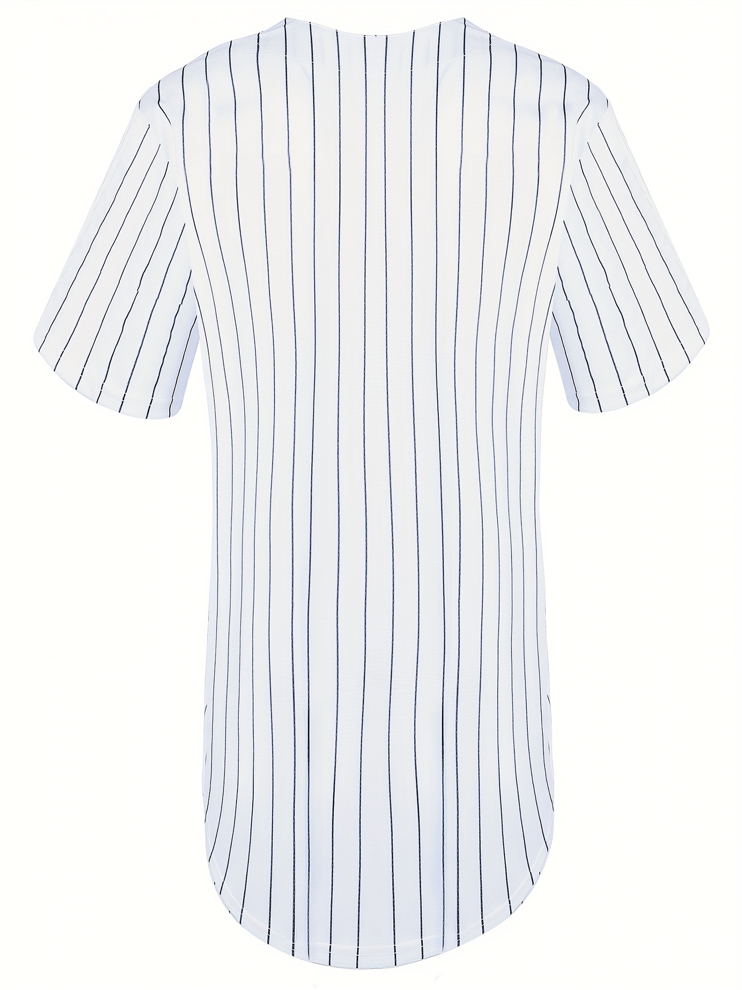 Augusta Sportswear 1685 Pinstripe Full Button Baseball Jersey - White/ Royal M