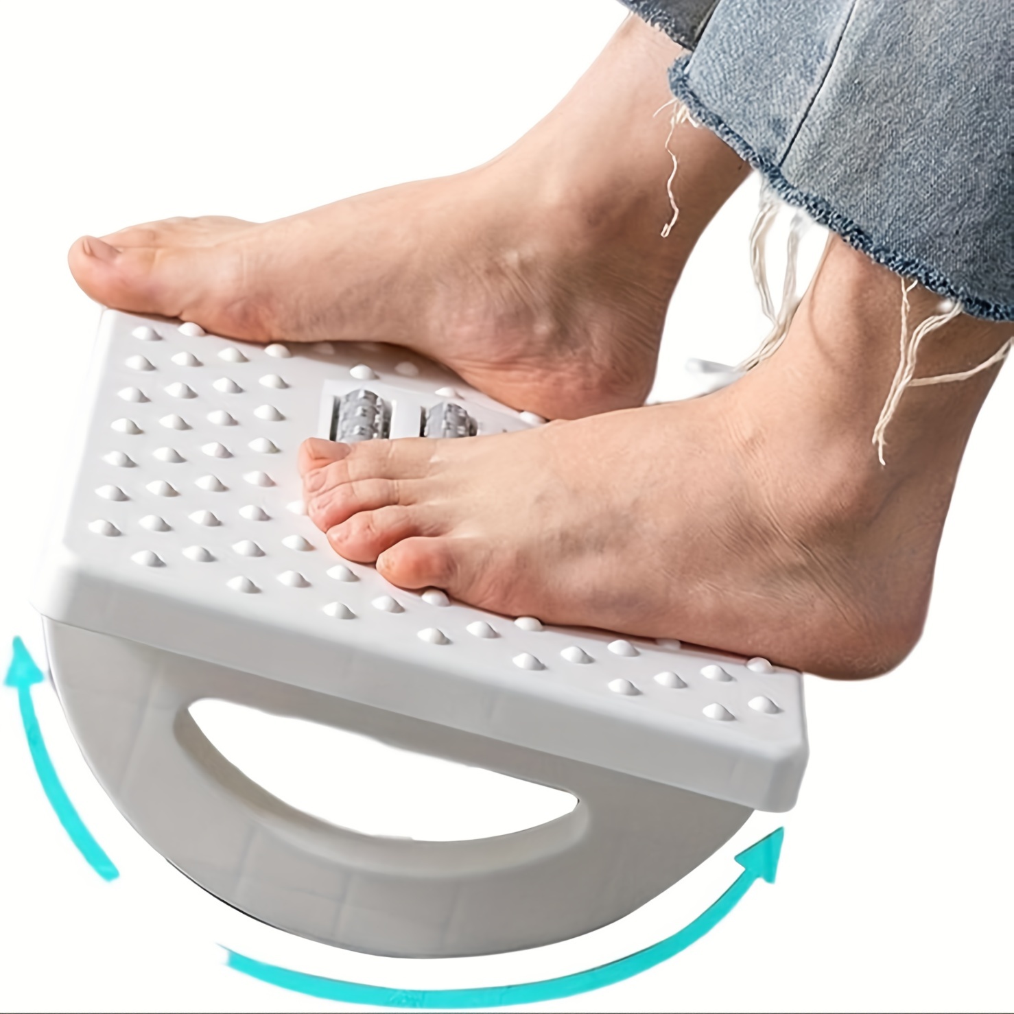 Rolling Foot Rest For Under Desk At Work Scrollable,foot Massager  Footstool,equipped With Anti Slip Foot Pads And Massage Roller  Footstool,for Office, Work, Gaming, Computer, Gift - Temu United Arab  Emirates