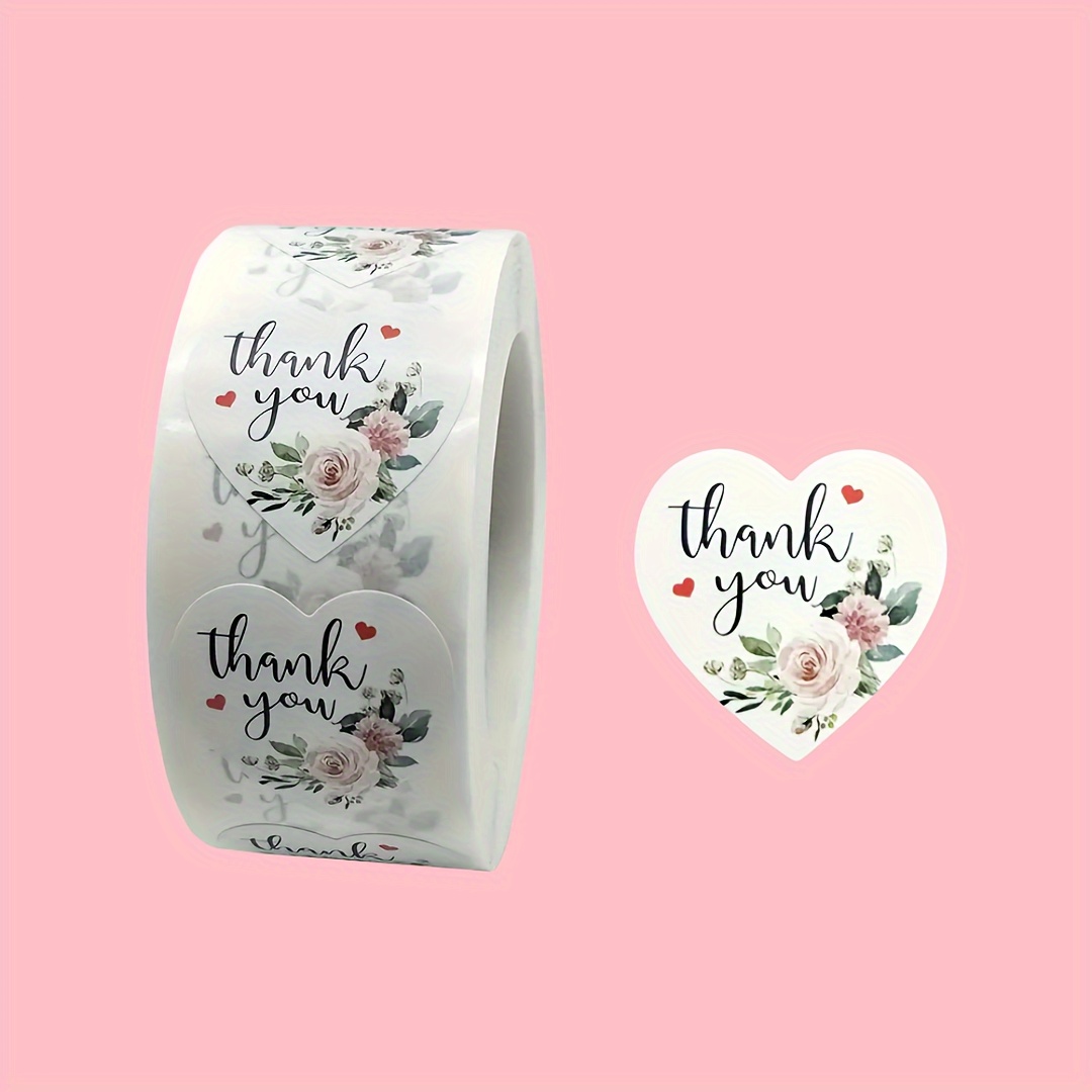 

500pcs/roll Thank You Stickers, Seal Labelstickers, Wedding Party Cards Envelope Stickers