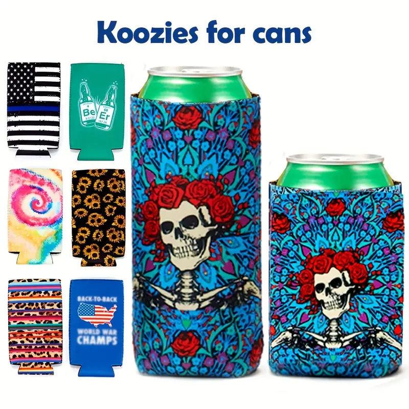 Slim Can Coolers Sleeves For Slim Beer & Hard Soda, Tall Skinny Can Cooler  Holder Colorful Neoprene Bottle Insulator Perfect Forr Weddings, Christmas  Parties Valentines Day Gifts - Temu