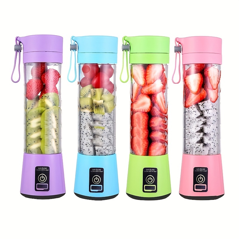 1pc Wireless Portable Juice Cup With Safety Lock, USB Rechargeable Mini Juice  Blender, Suitable For Juice, Smoothies And Ice Blended Drinks