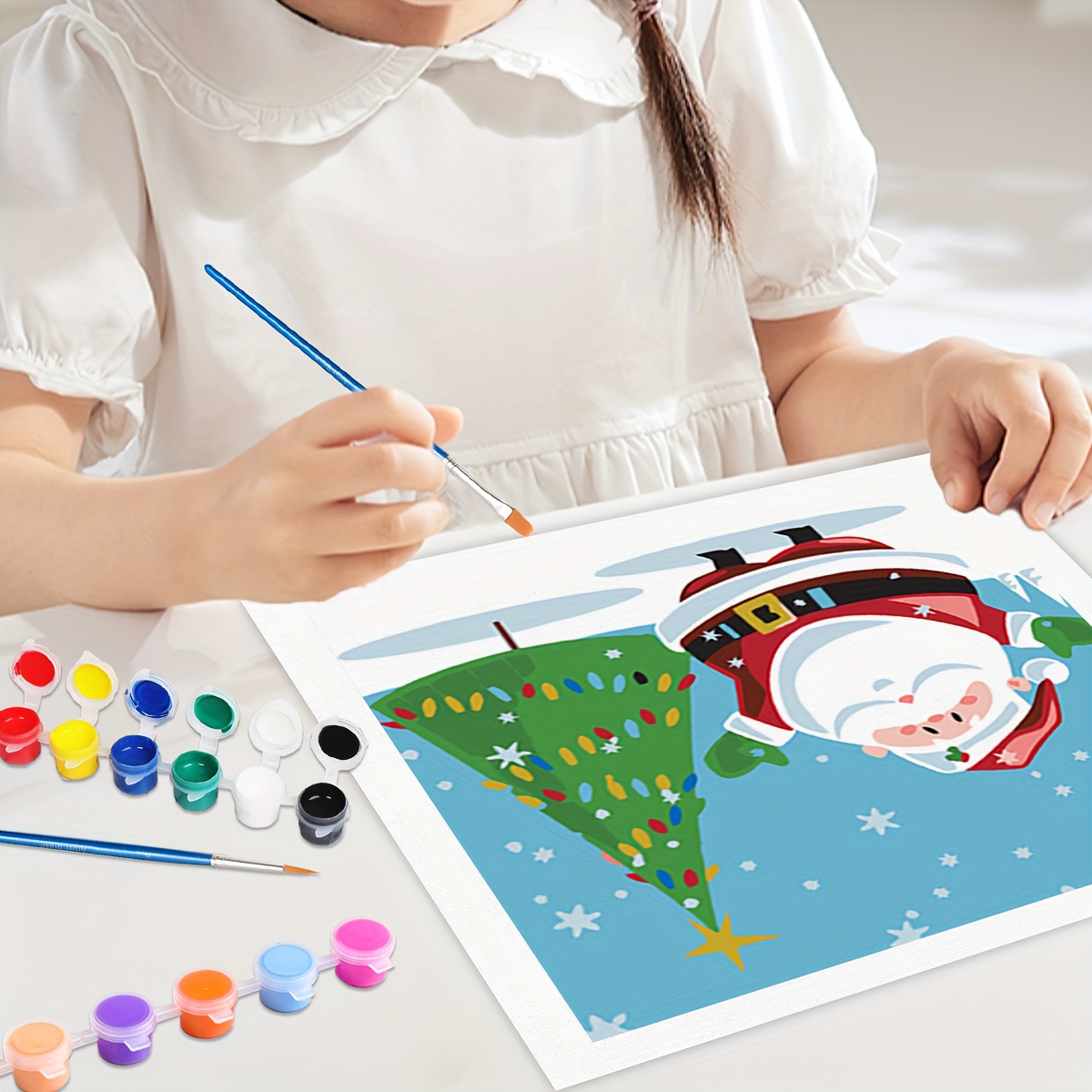 Painting By Numbers Cartoon Santa Claus Beginner Kits Easy - Temu