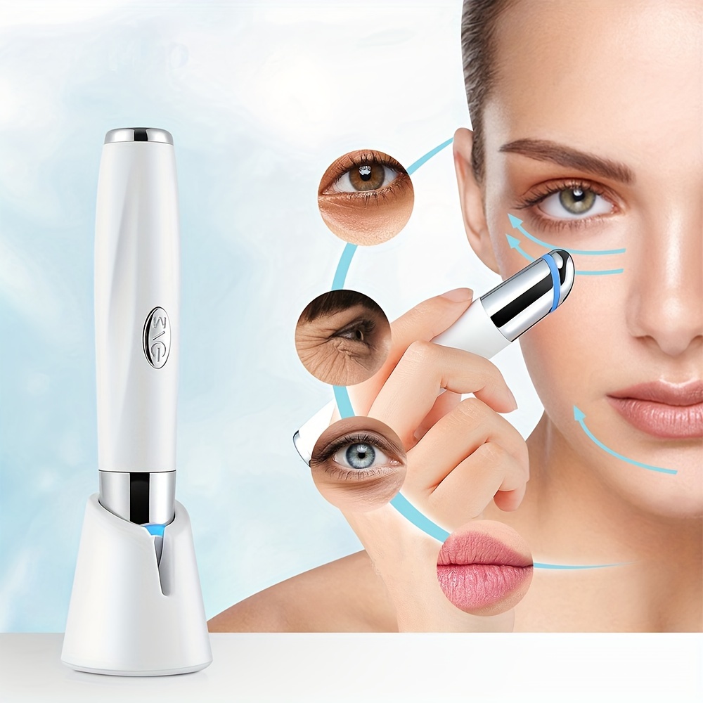 Rodillo Masajeador Facial de Contorno de Ojos con Vibración