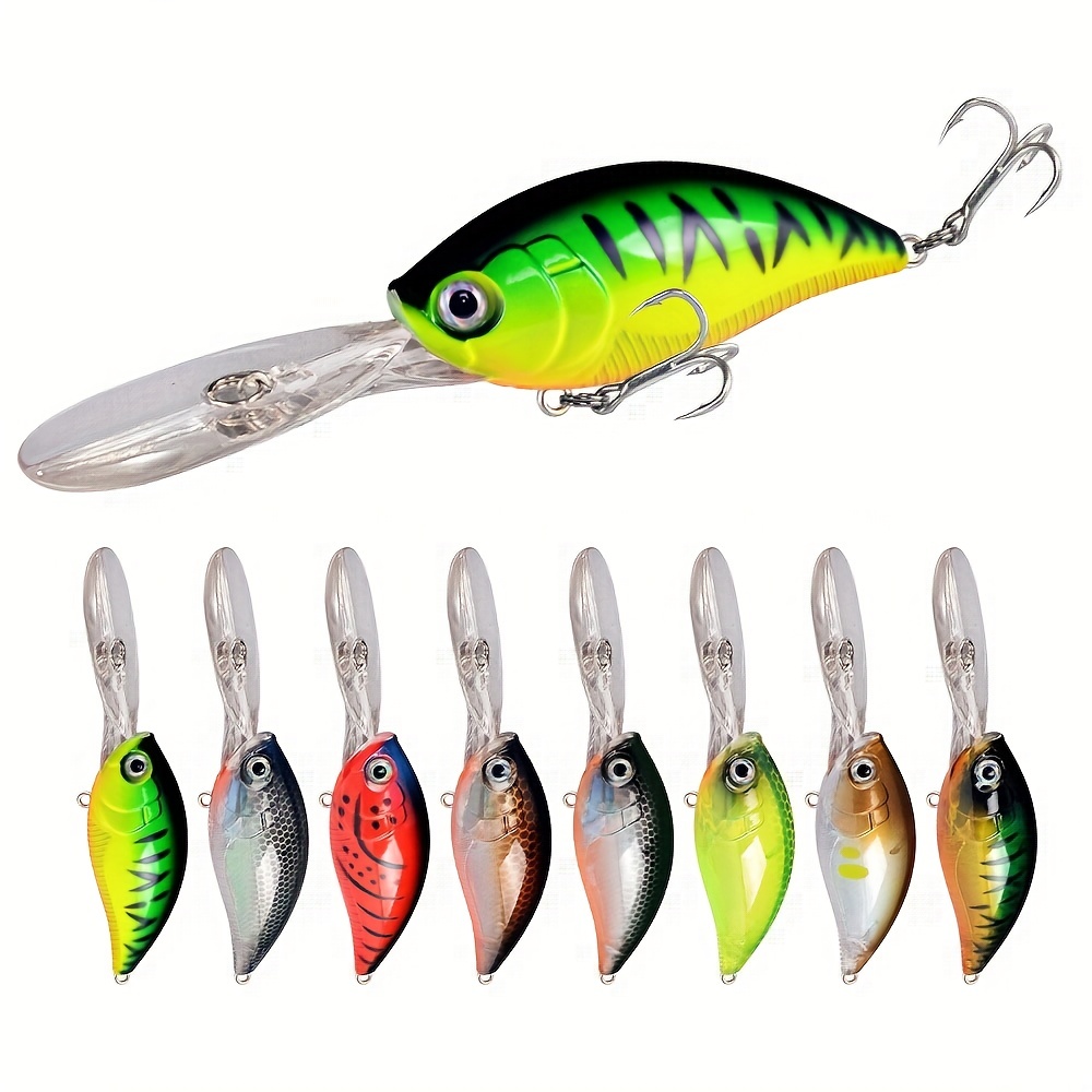 1 PC 9cm 16g Deepwater Crankbait Fishing lures Float Rattle Bass