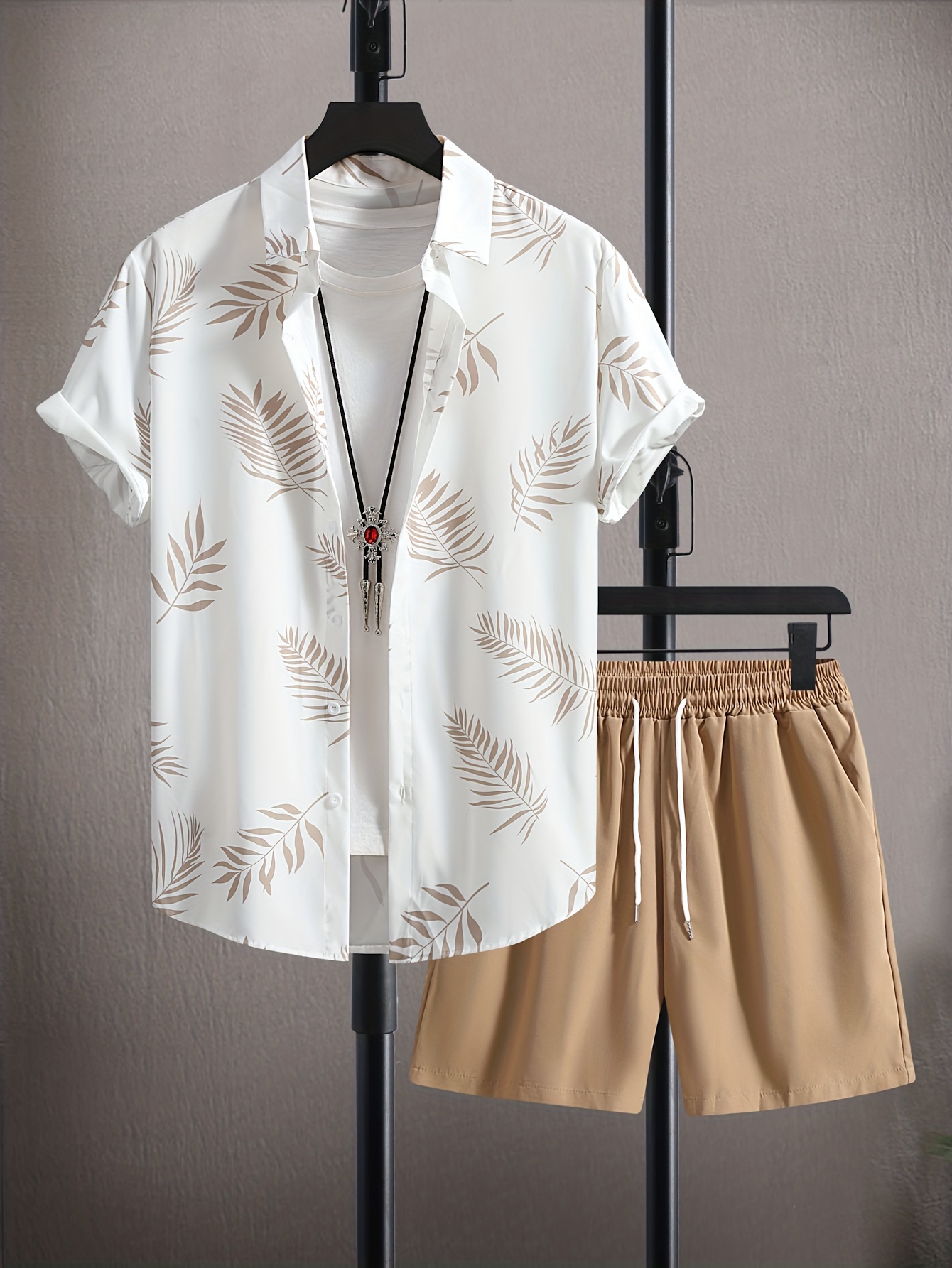 Men Casual Shirts Hawaiian Beach Shirt Men's Short Sleeve Loose Size Niche  Design ice Silk Shirt Streetwear
