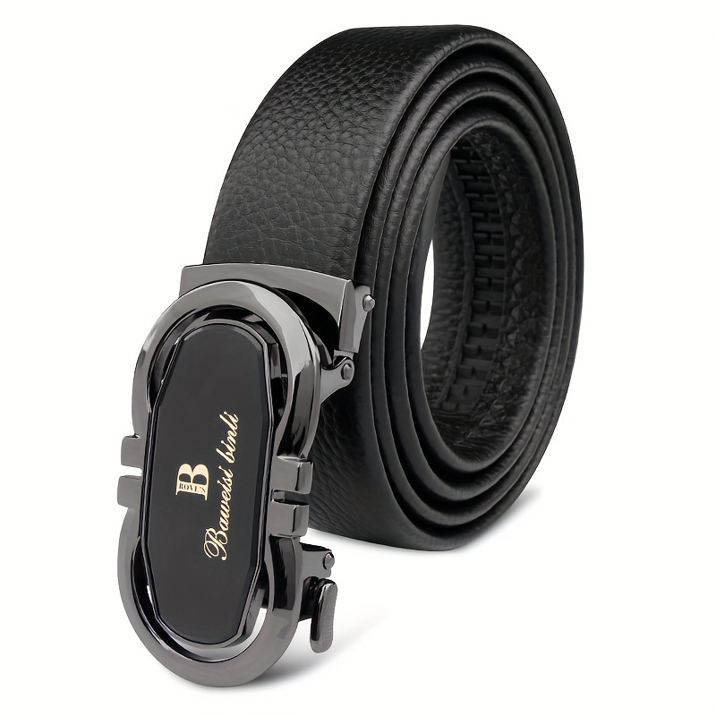 Men Belt Genuine 130 Cm Leather Automatic Buckle