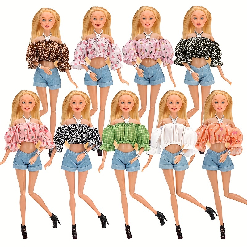 Barbie doll clothes  Floral top for Barbie doll
