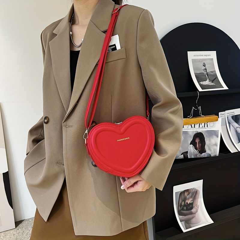 Vegan Leather Heart Crossbody Bag Mini Heart Crossbody Bag -  Denmark
