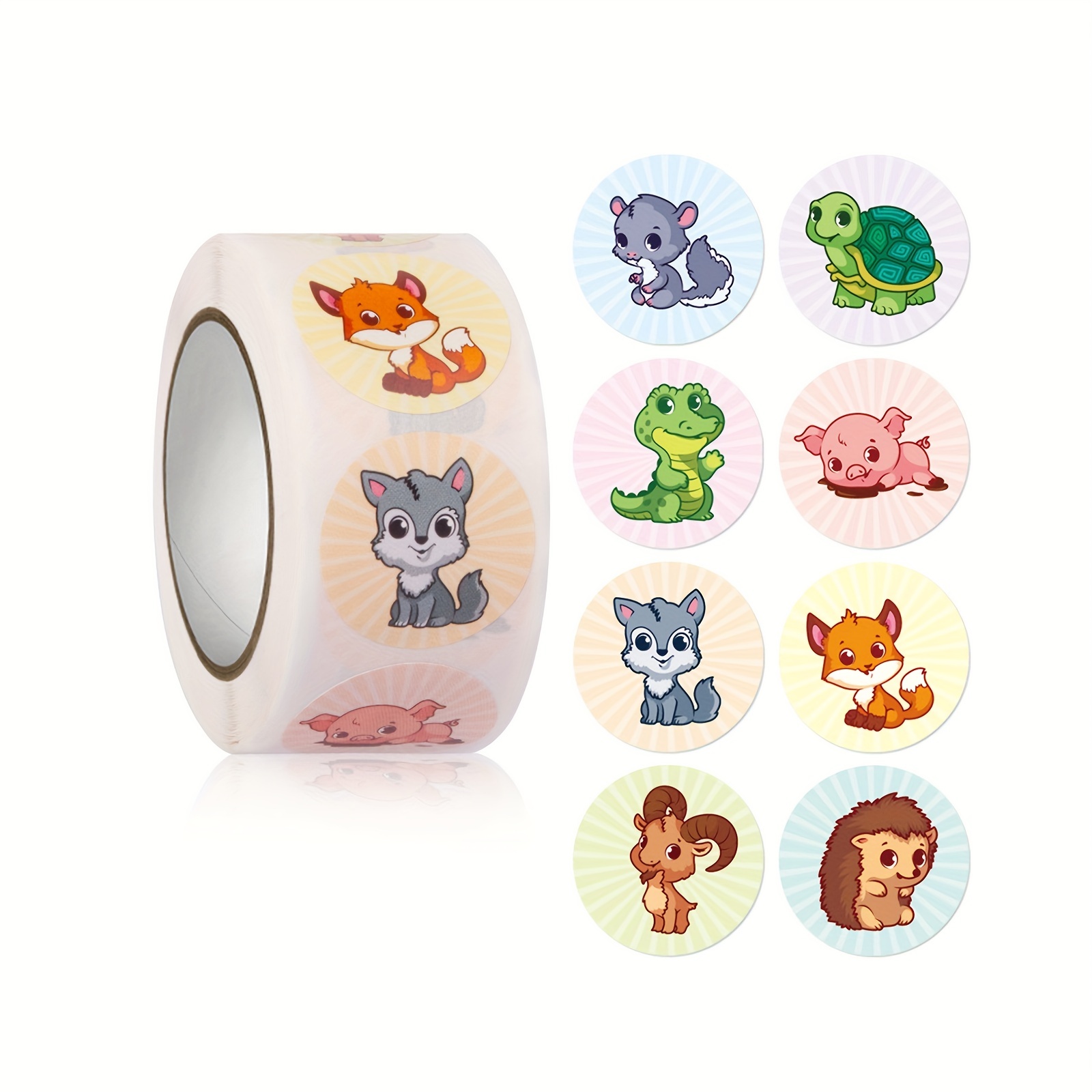 Cartoon Animal Stickers Cute Animal Stickers Kindergarten - Temu