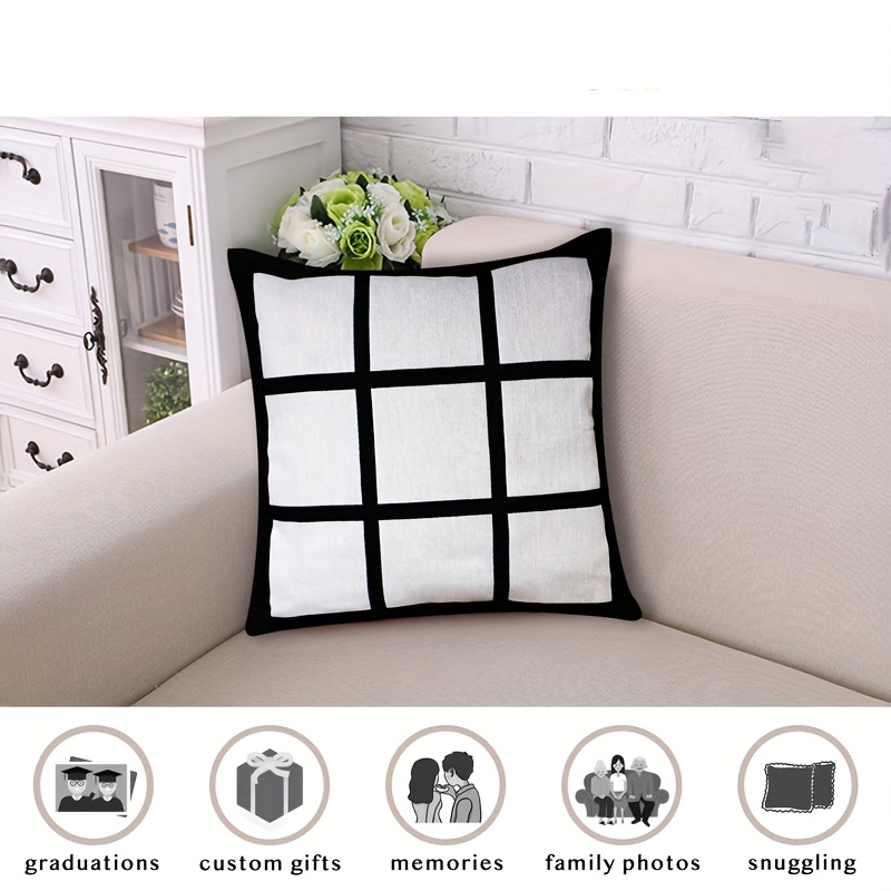 Short Plush Sublimation Pillow Blanks 9 Panels Sofa Cushion - Temu