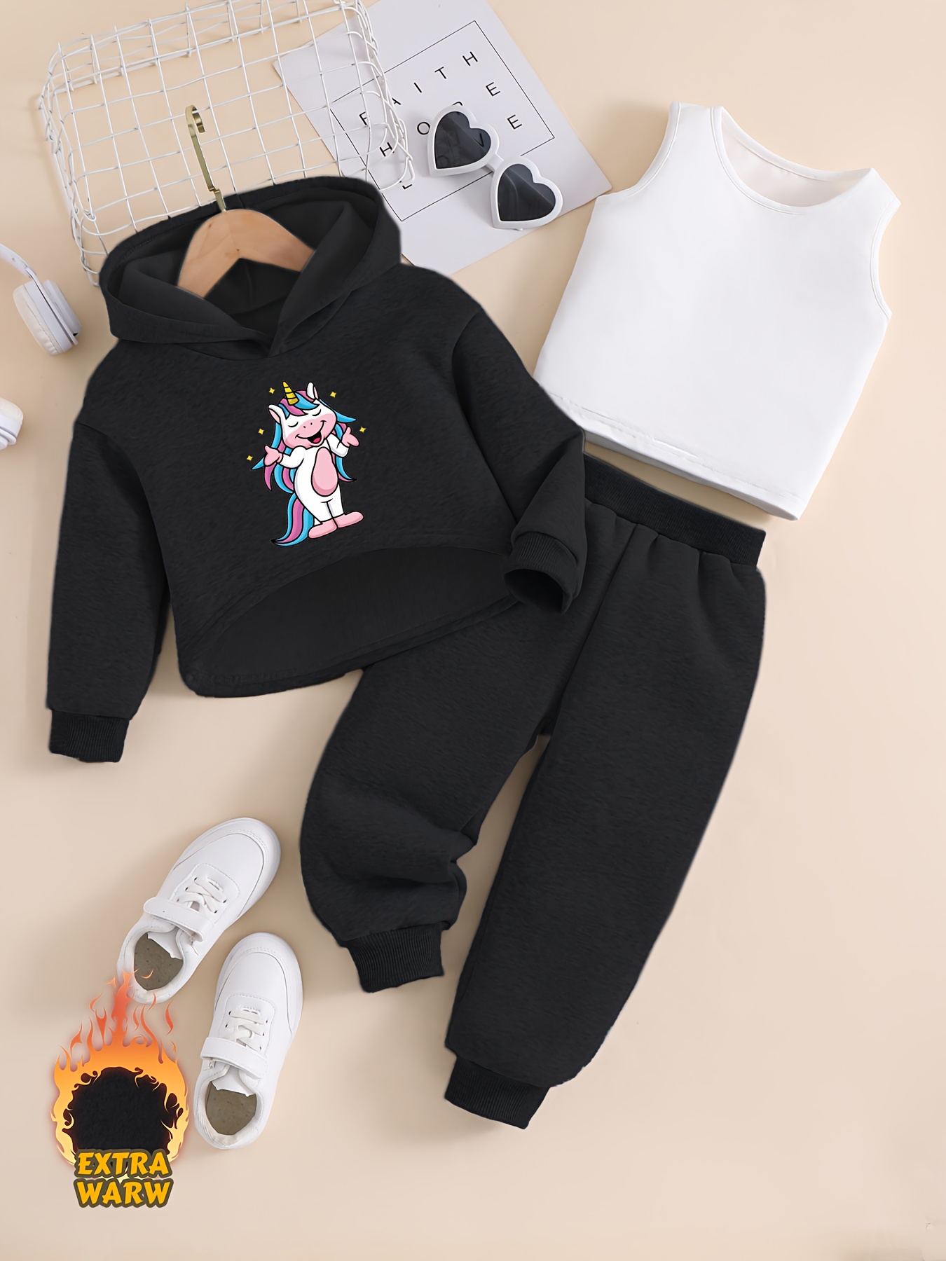 Jogging enfant Fille Licorne gris