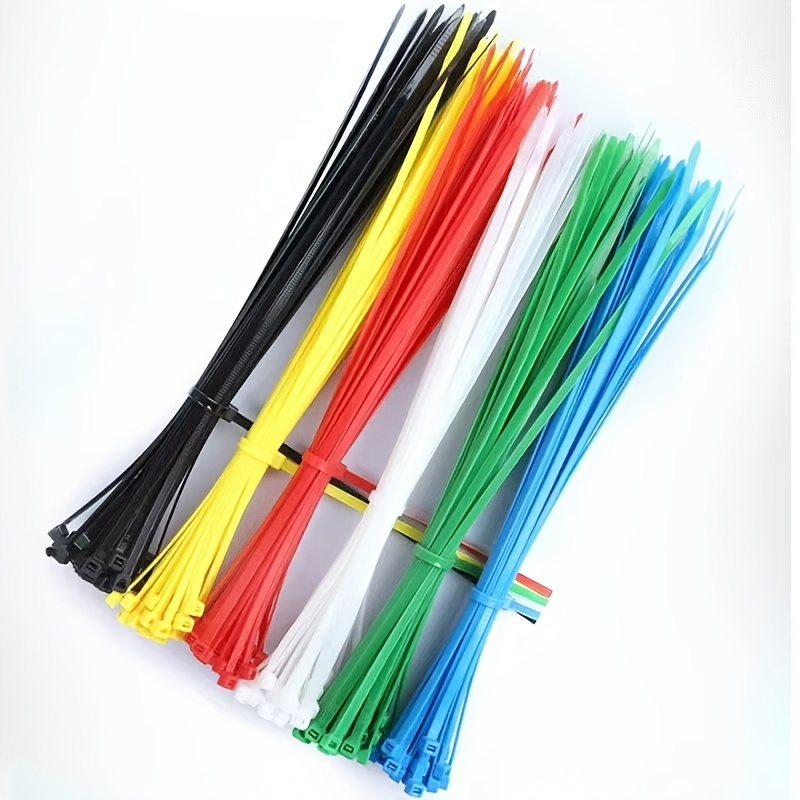 8*200mm releasable Cable Ties 50pcs 100pcs Colored Plastics cable ties  reusable Loop Wrap Nylon zip ties BundleTies
