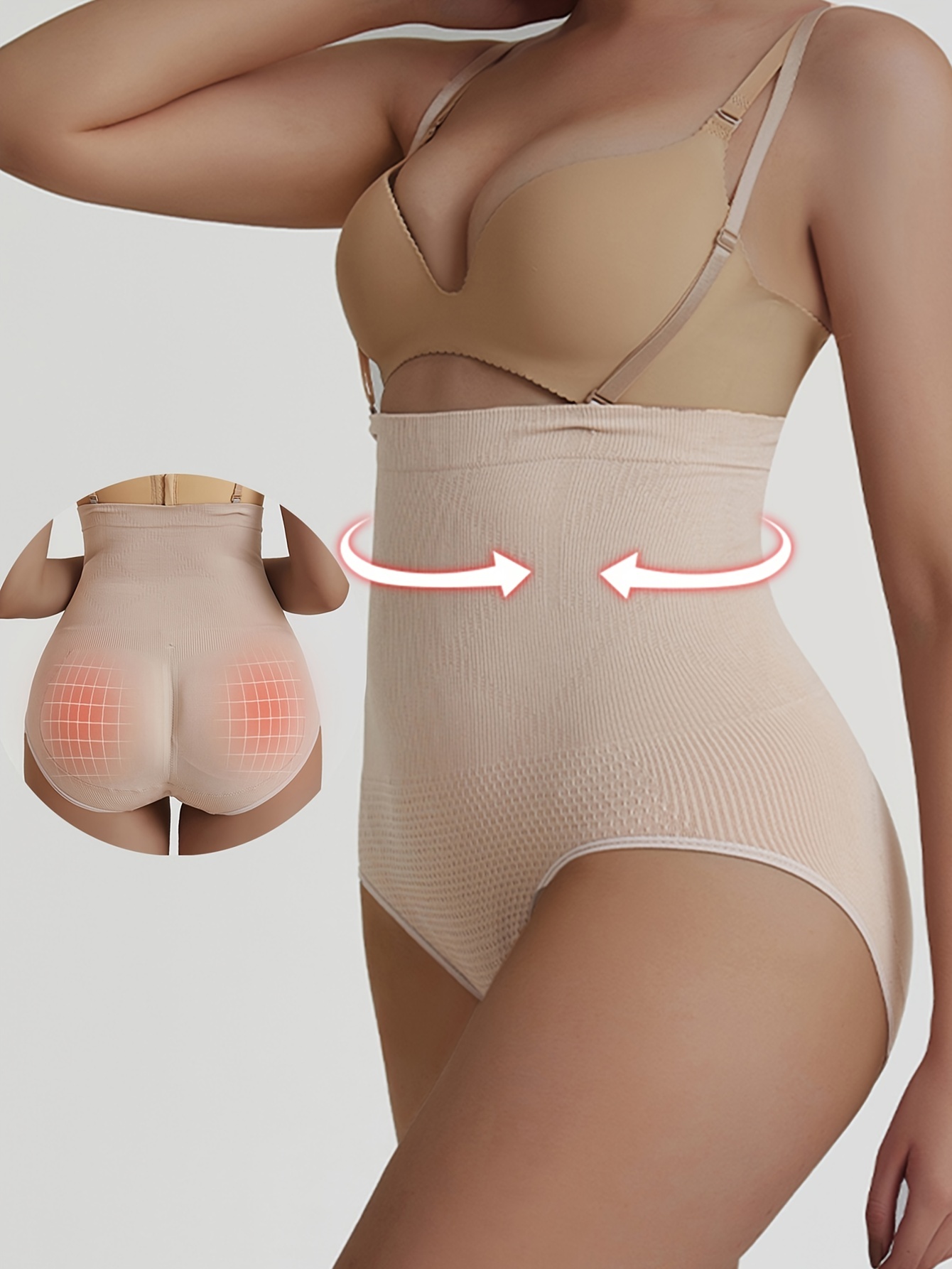 Butt Control Panties Comfortable Detachable Pad High - Temu Mexico