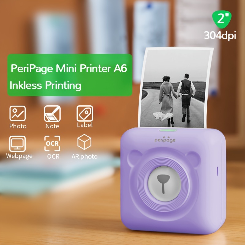 Mini Imprimante Portable,M02L Imprimante Photo Thermique sans Fil
