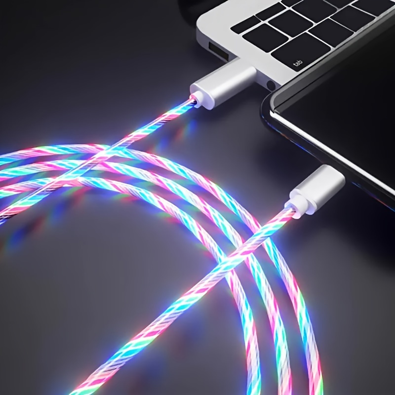 Glowing Cable Mobile Phone Charging Cables Led Light Micro Temu