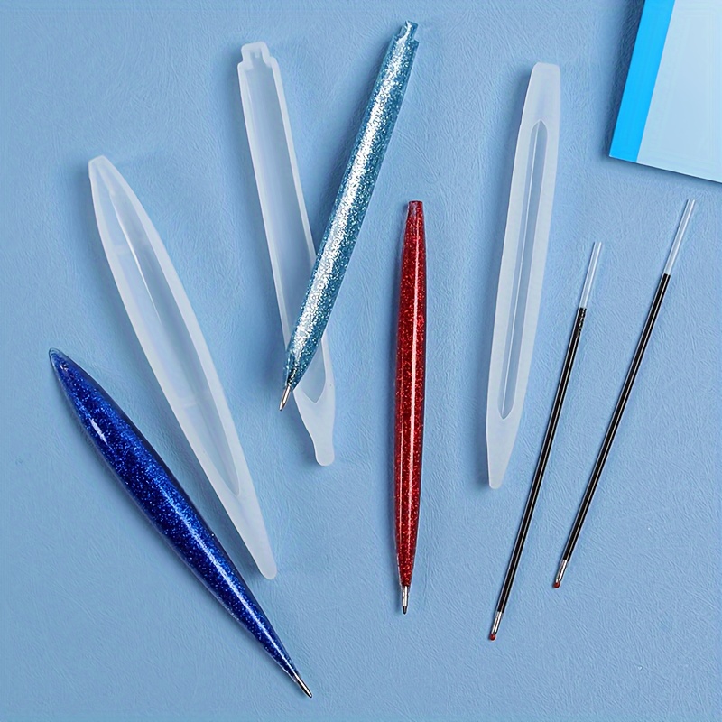 Resin Craft DIY Transparent Moldes Para Resina Mould Silicone Ballpoint Pen  Mold Epoxy Resin Molds