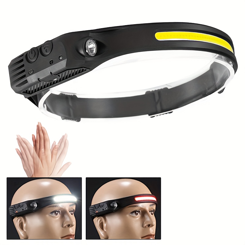 1 Linterna Frontal Led Recargable, 230 ° Haz Ancho, Tira Luz Frontal, Luz  Casco Mecánico, Impermeable, Diadema, Linterna Correr Aire Libre - Deporte  Aire Libre - Temu