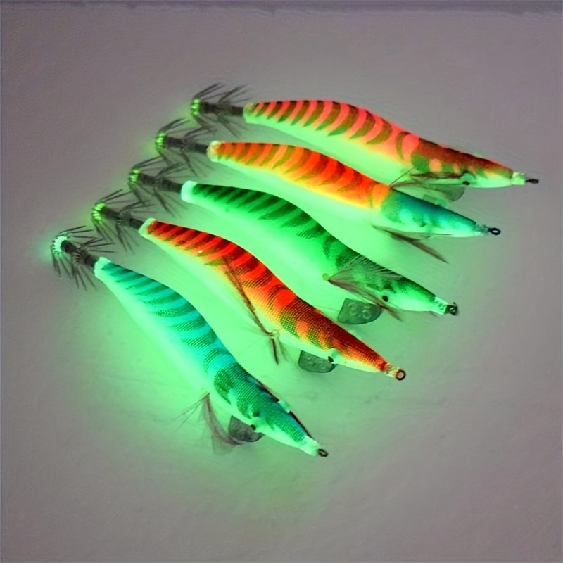 OriGlam 5pcs Soft Luminous Shrimp Lure Set, 5 Colors Shrimp Bait Shrimp  Lures Fishing Kit Fishing Bait with Hooks Beads Fishing Tackles for  Freshwater