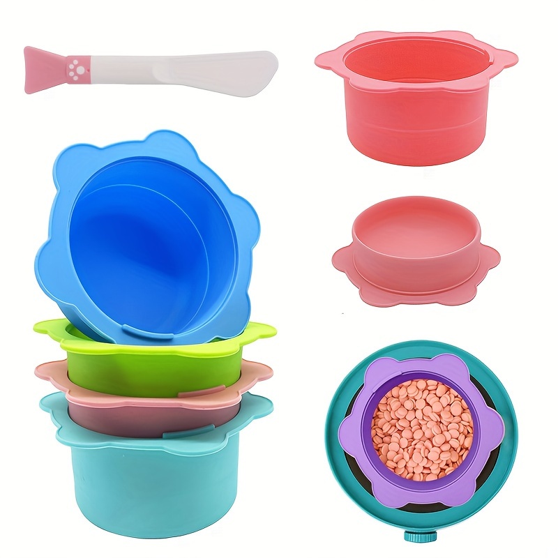 2pcs Wax Pot Liner, Petal Type Silicone Reusable Wax Warmer Liner With 2pcs  Silicone Wax Spatula Non-stick Wax Warmer Liners (purple, Green)