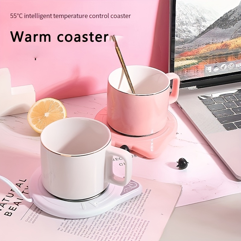 USB Coffee Cup Warmer , Milk Tea Water Mug Heater 3 Gear Temperature  Adjustable LED Display Heating Coaster, Gift For Your Friends And Family