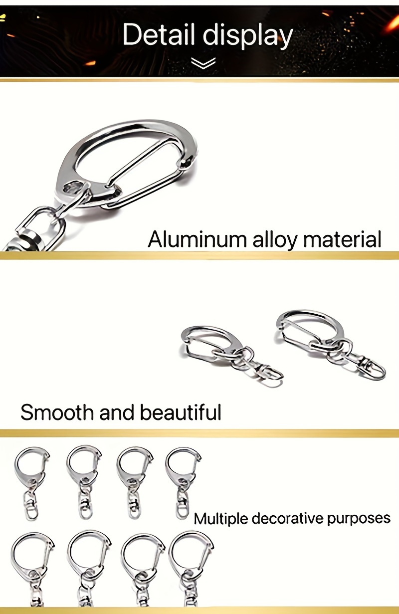 D-shaped Keychain Buckle, Portable Small Spring Hook Keychain Buckle For  Outdoor Camping Hiking - Temu