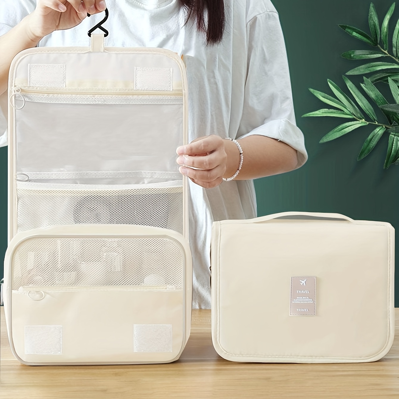 Bagsmart Organizador De Viaje Para Neceser Hombre Mujer Bolsa De Aseo  Colgante Caja De Almacenamiento Portátil Grande Estuche De Cosméticos  Impermeable Para Maquillaje Transparente Neceser Mujer Organizador  Maquillaje - Bolsas De Almacenaje 