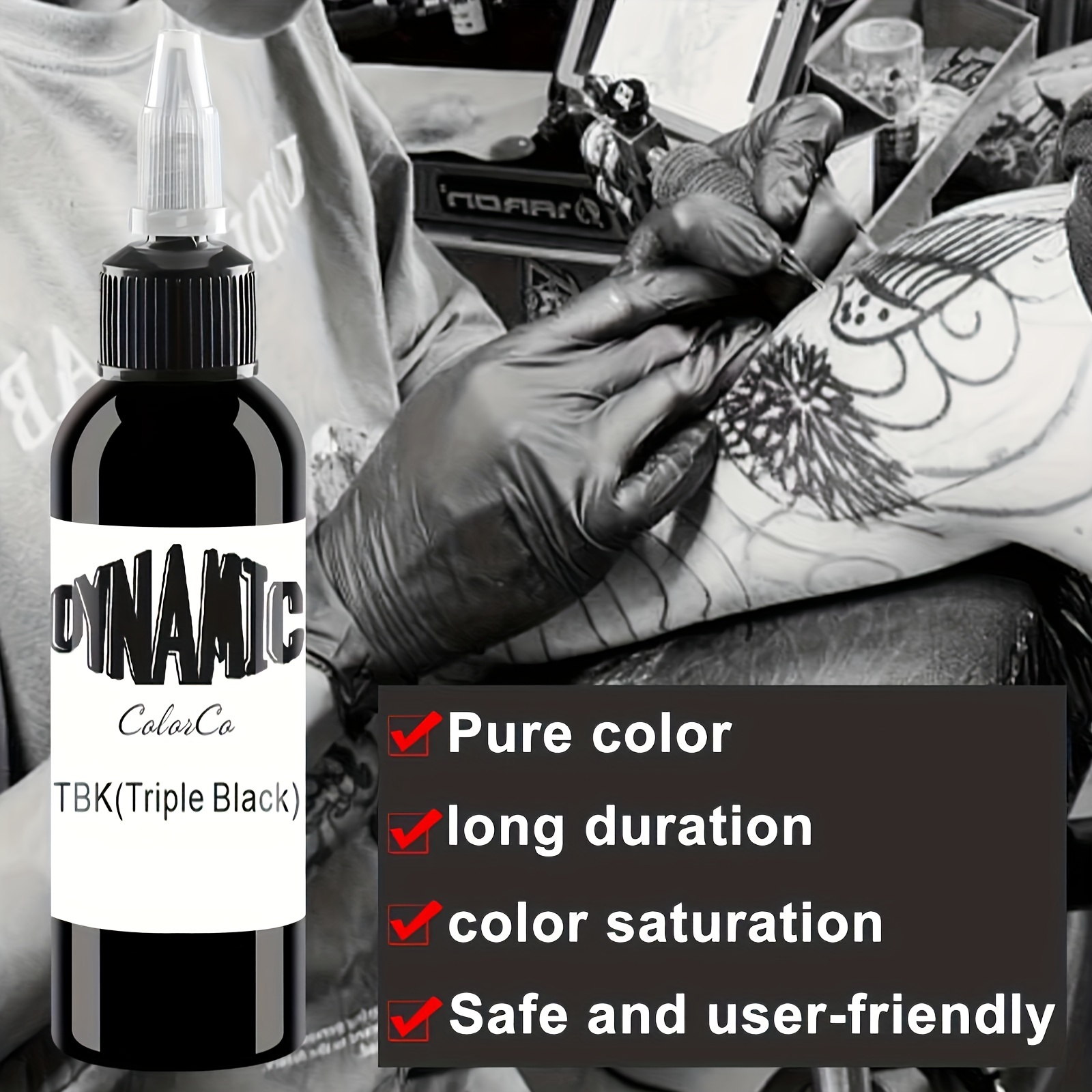 Black Tattoo Ink Professional Tattoo Tattoo Painting - Temu