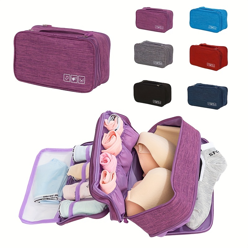 Fridja Waterproof Portable Pattern Travel Underwear Bra Storage Box Storage  Bag 