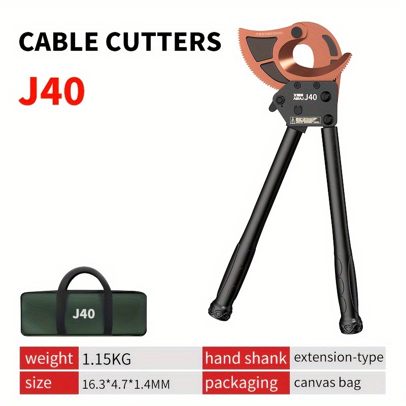 Aluminum Copper Ratchet Cable Cutters,Wire Cutters for Cutting