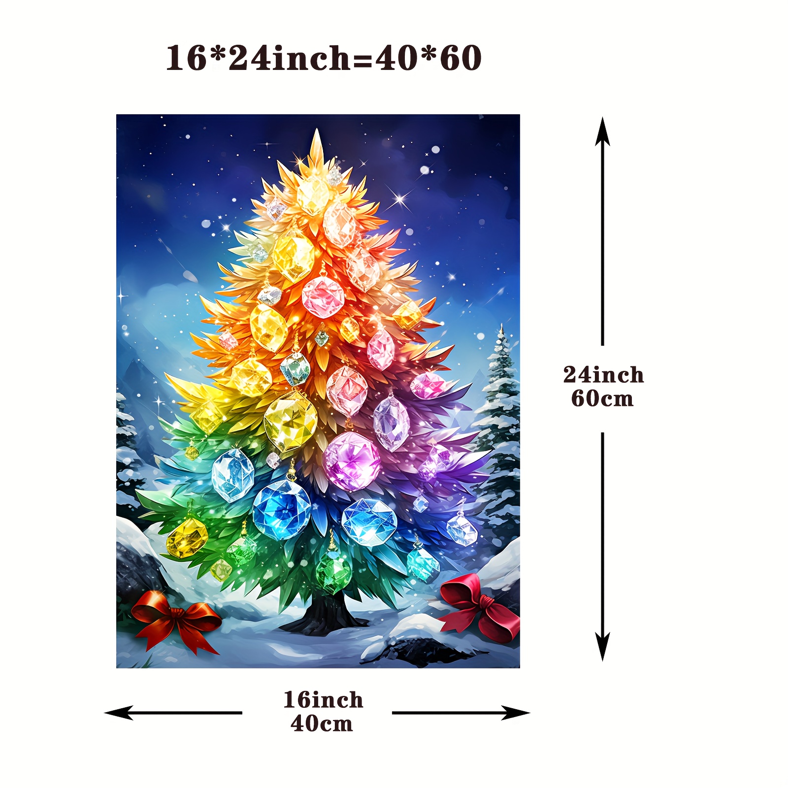 Sparkly Selections House & Christmas Tree Pre-Framed Diamond Painting Kit  with Backlighting