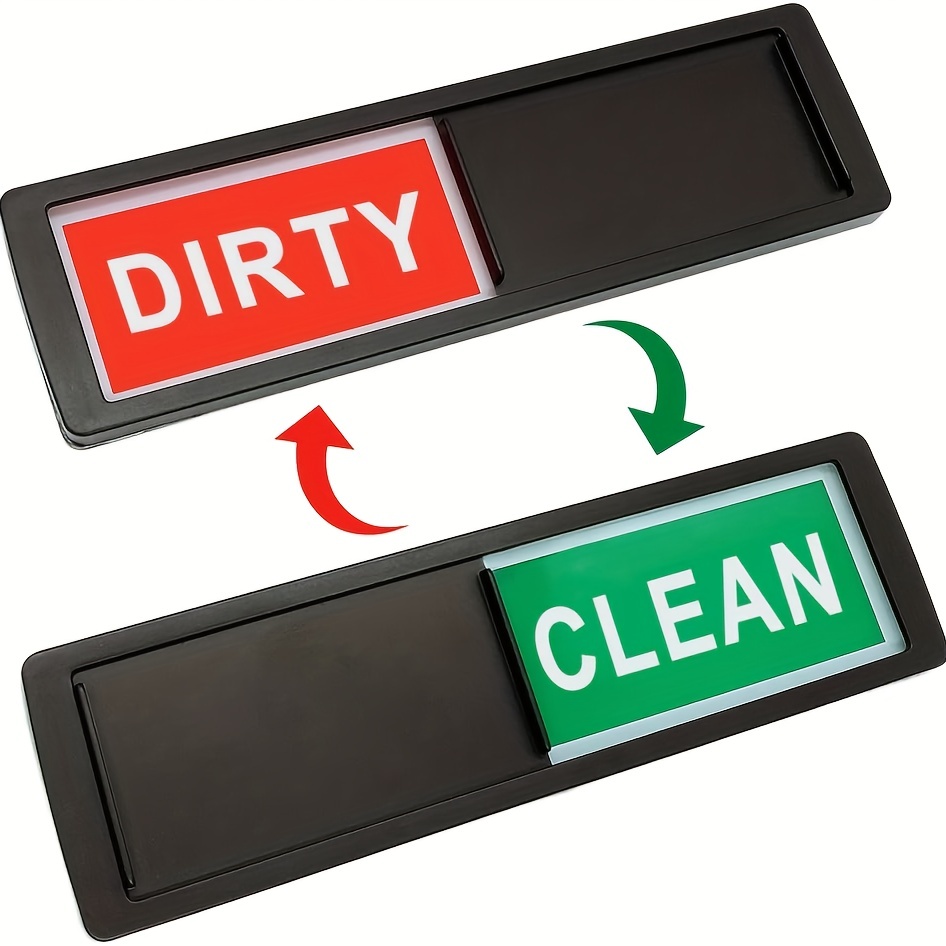Dishwasher Magnet Clean Dirty Sign Shutter Only Changes When You Push It Non-Scratching Strong Magnet or 3M Adhesive options Indicator Tells Whether