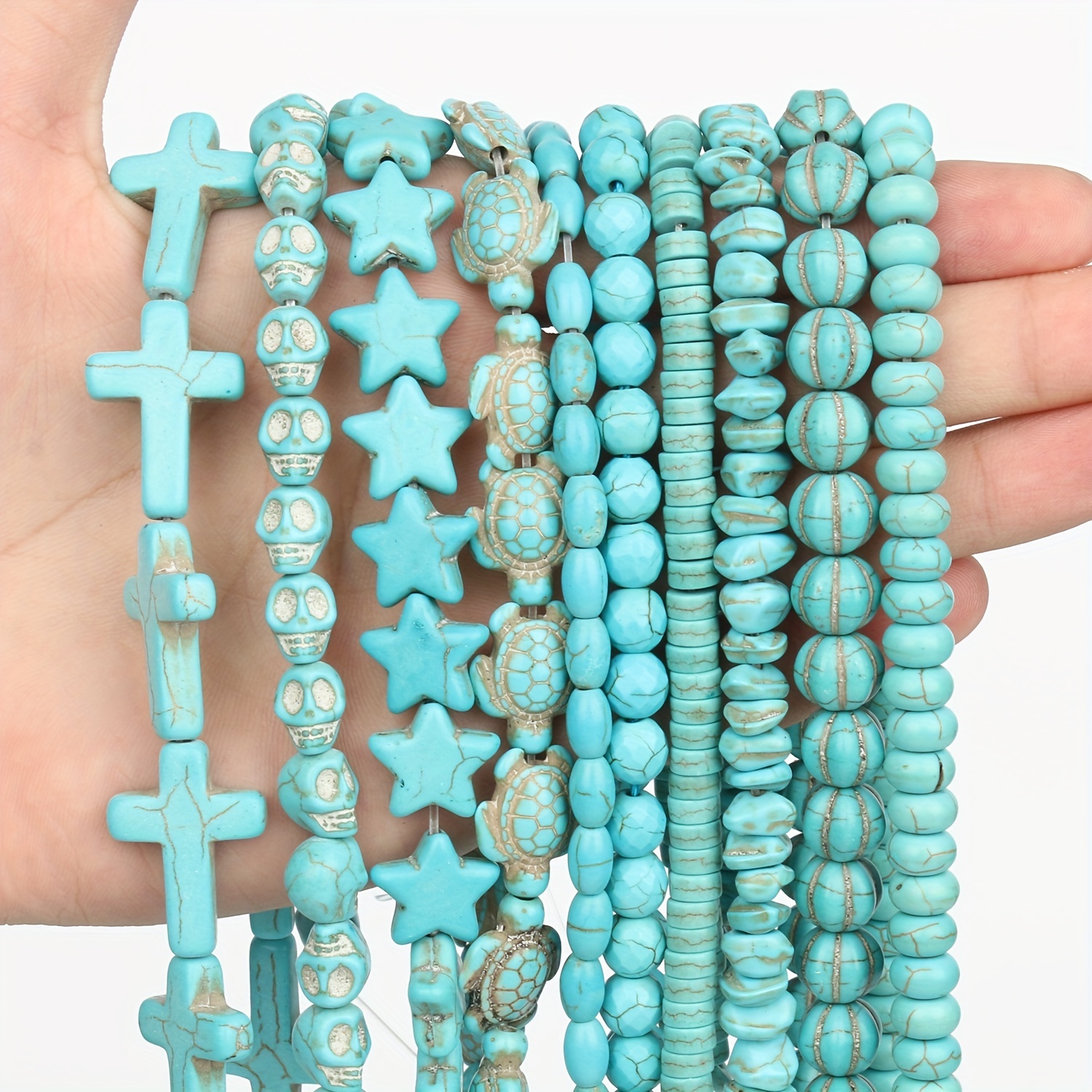 Artificial Turquoise Beads For Jewelry Making Diy Bracelet - Temu