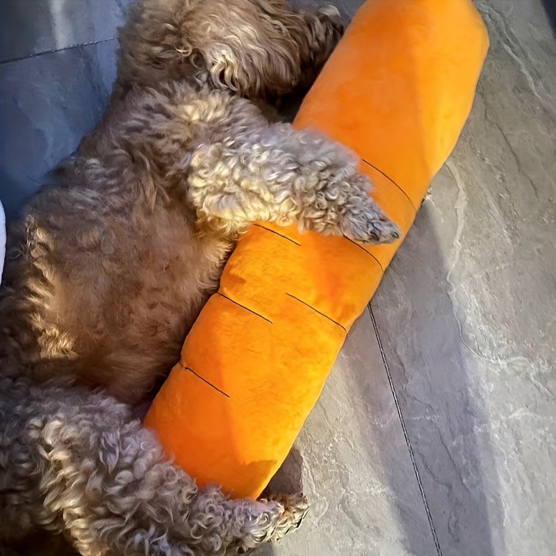 Large Carrot Design Pet Grinding Teeth Squeaky Plush Toy - Temu