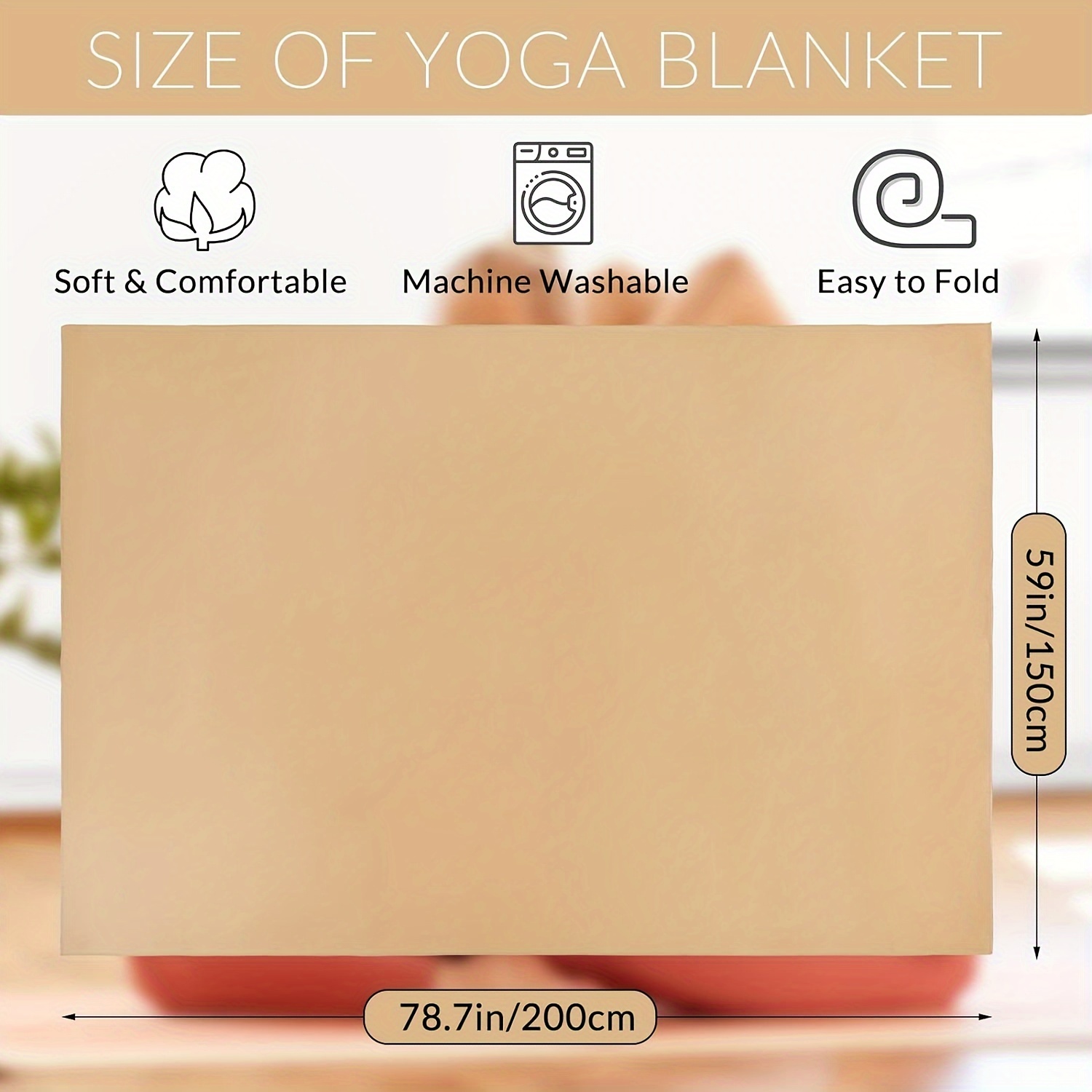 Yoga Blanket Solid Color Yoga Pilates Meditation Blanket - Temu