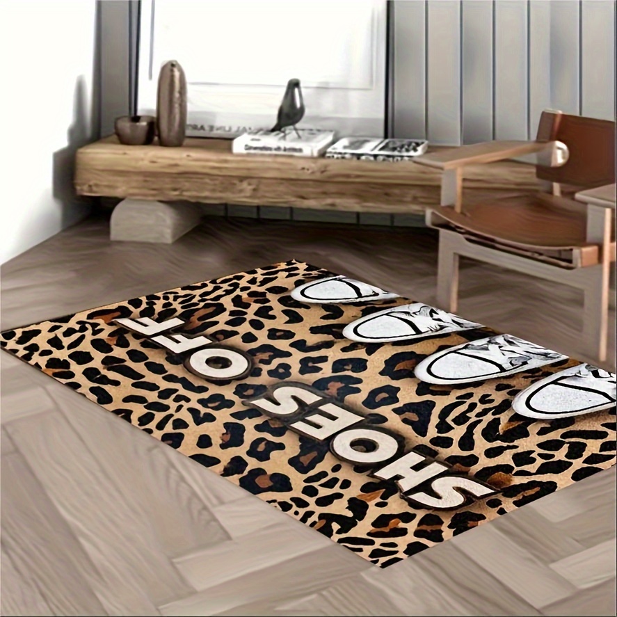 Cool Leopard Print Large Carpet Entry Door Mat Indoor And - Temu