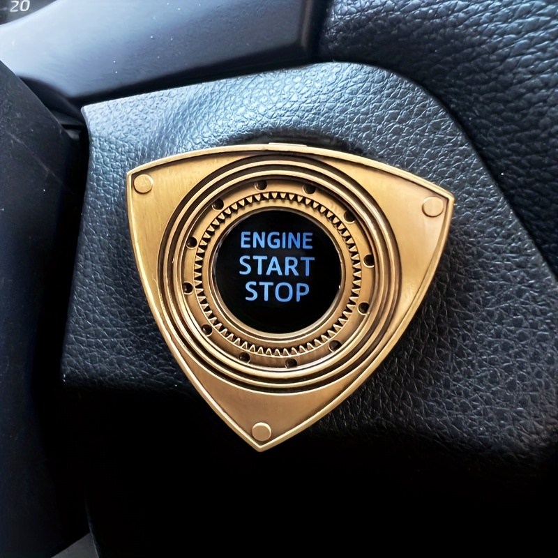 Bouton de démarrage à un bouton pour modification intérieure de voiture,  interrupteur de moto, couvercle de décoration de protection, démarrage  rotatif