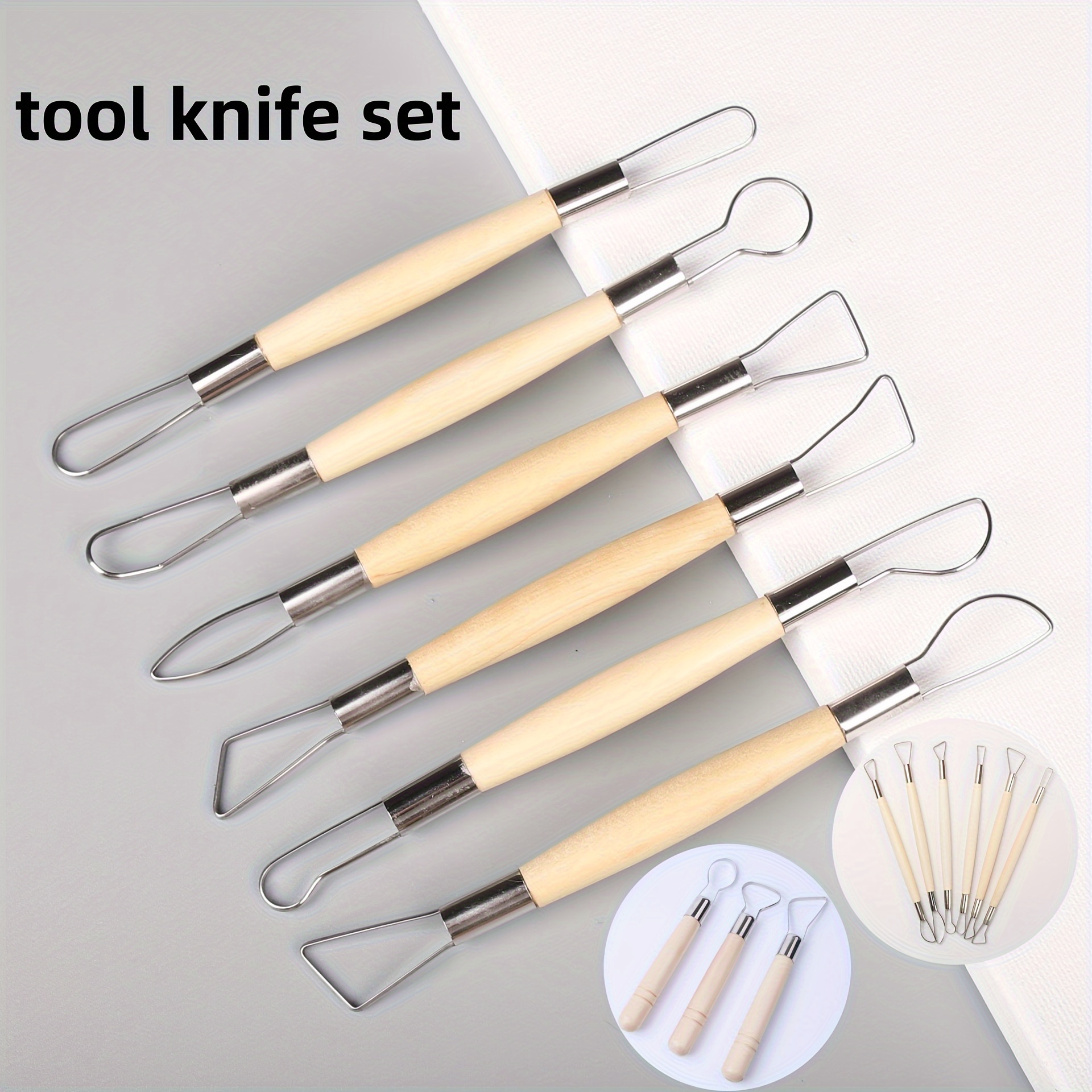 Pottery Sculpting Tools Set Ceramic Detail Texture Shaping Blade Clay  Modeling
