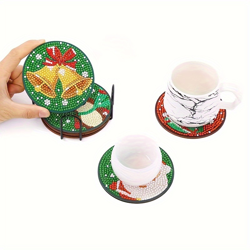 Acrylic Coasters Round Christmas Theme Heat Insulation Mat Temu