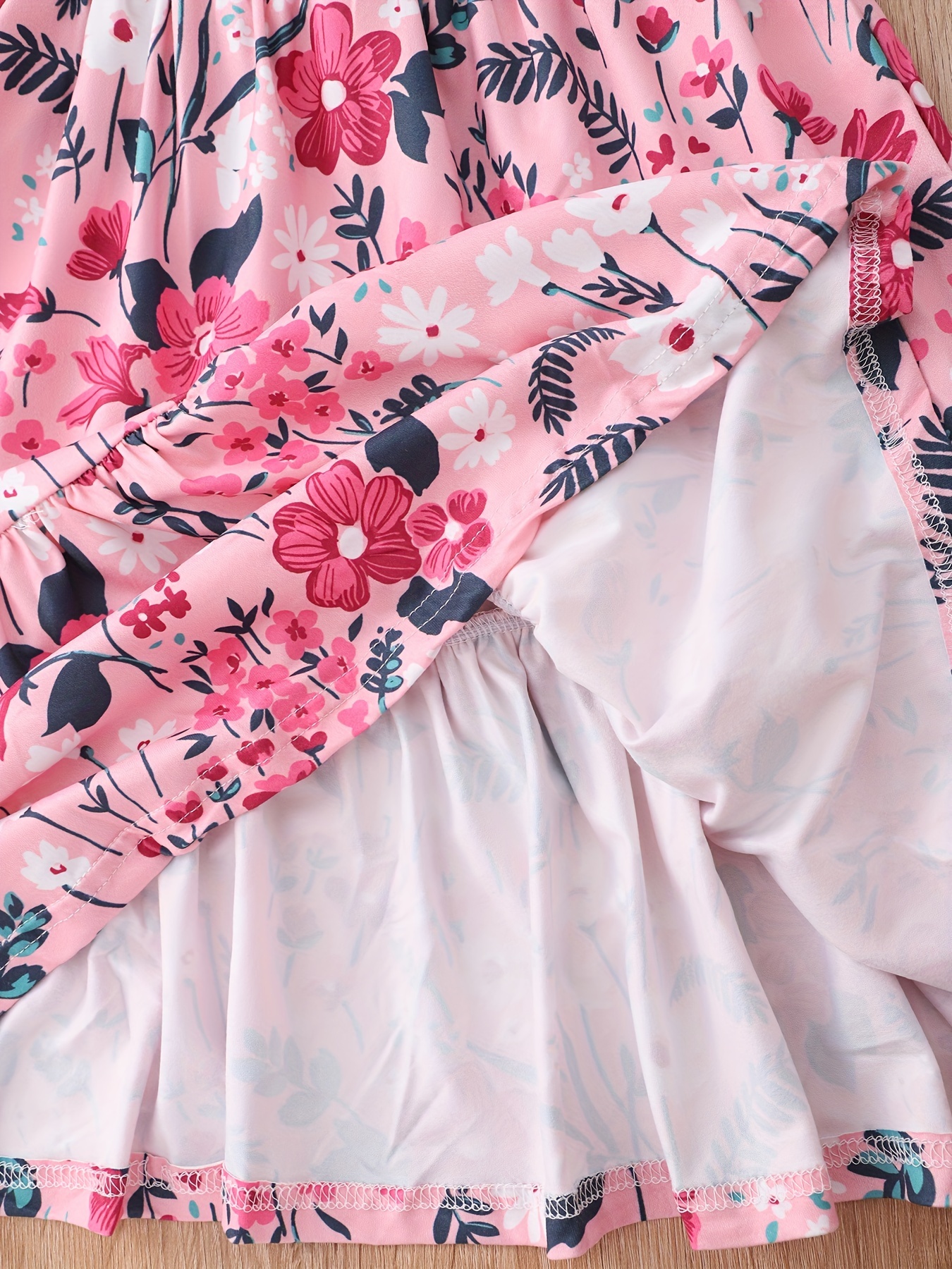 Girls 2pcs Camisole Crop Top & Elastic Waist Skirt Set Floral Print Puff  Sleeve Off-shoulder Drawstring Top Cute Casual Kids Clothes Summer