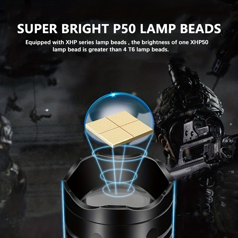 Comprar Linterna frontal con Sensor LED XHP50, luz blanca y cálida, potente  linterna frontal con 3 modos alimentados por batería 18650, para pesca,  novedad