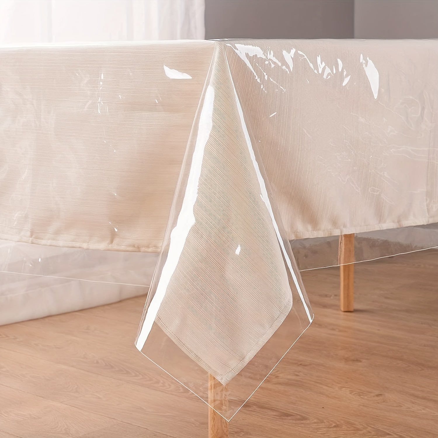 nappe cristal transparente plastique de protection pour table