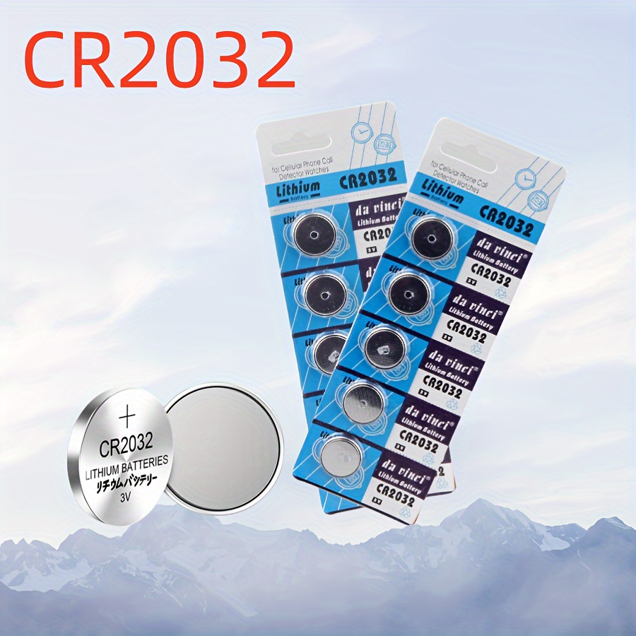  EEMB Paquete de 10 pilas CR2032 con botón de batería de litio  de 3 V, batería 2032 DL2032, ECR2032, LM2032 para controles remotos,  relojes, calculadoras, campanillas, dispositivos médicos, placas base 