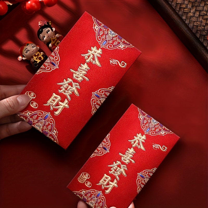 6pcs Chinese New Years Red Envelope Cash Envelope Is Used For