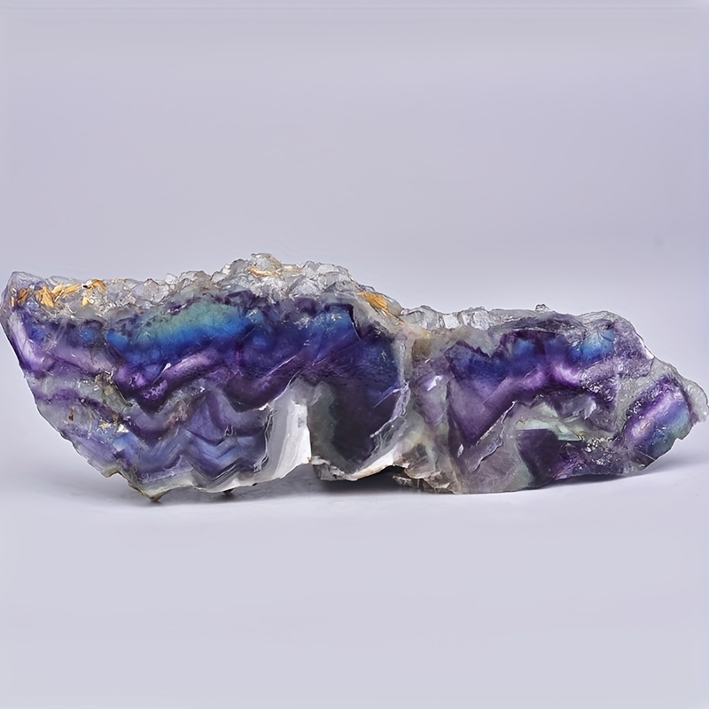 Natural Rainbow Fluorite Slices for Home Decor & Healing
