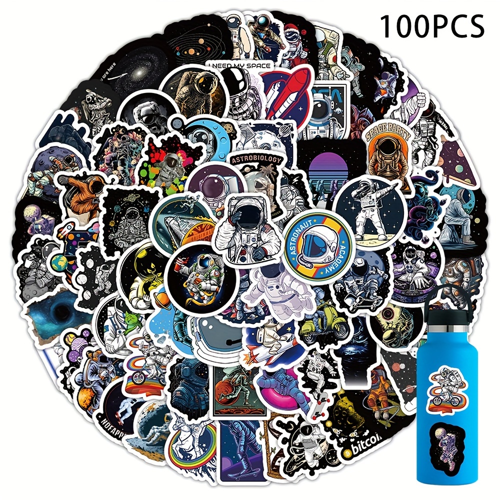 100 pegatinas de la NASA, pack de pegatinas de astronautas