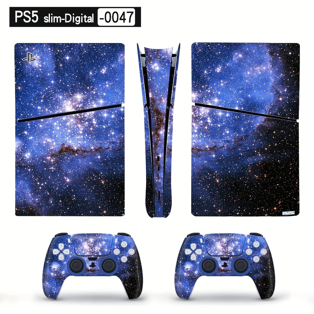 Skin para disco PS5, cubierta de vinilo de cuerpo entero para consola  Playstation 5 y controlador (edición de disco PS5, Blue Fire)