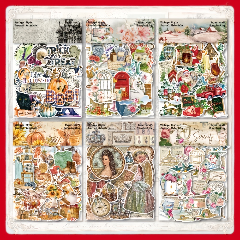 Retro Christmas Fairy Tale Party Series Journal Scrapbook - Temu